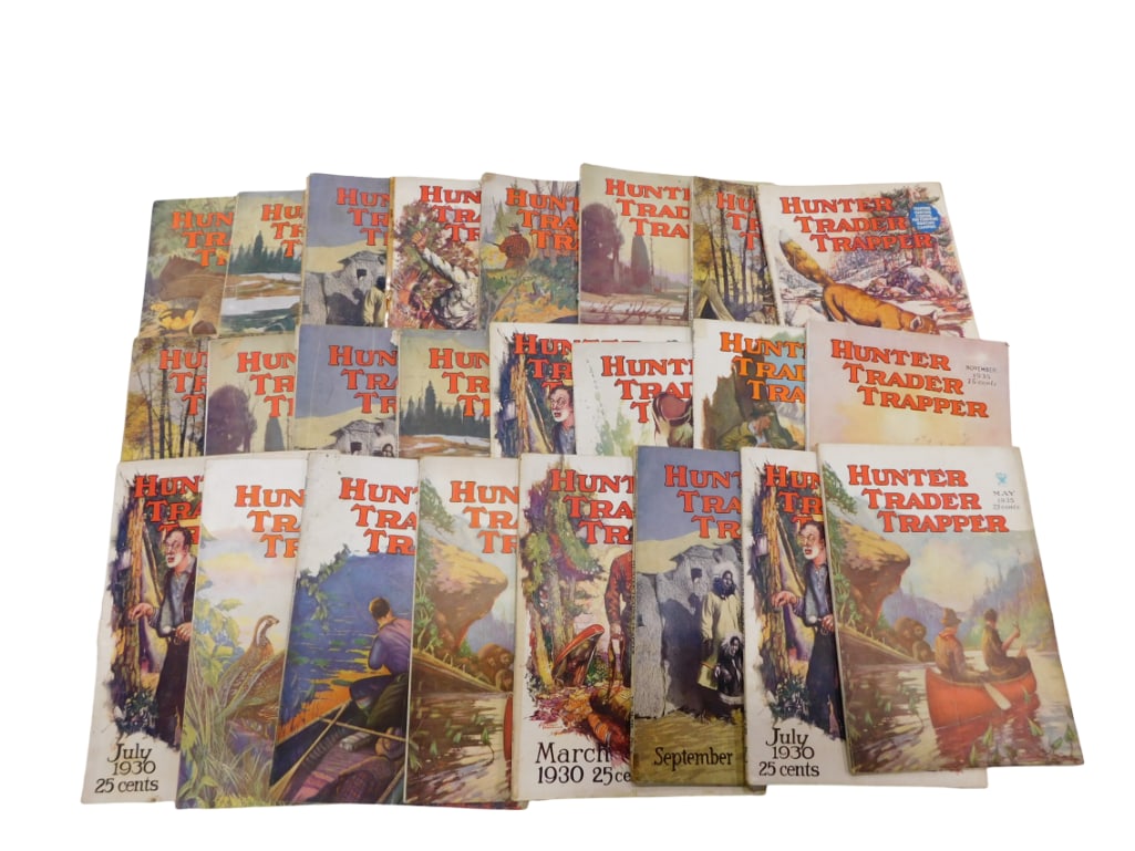 24 Issues Hunter Trader Trapper Magazines 1923-35 Goodwin Art (1 of 4)