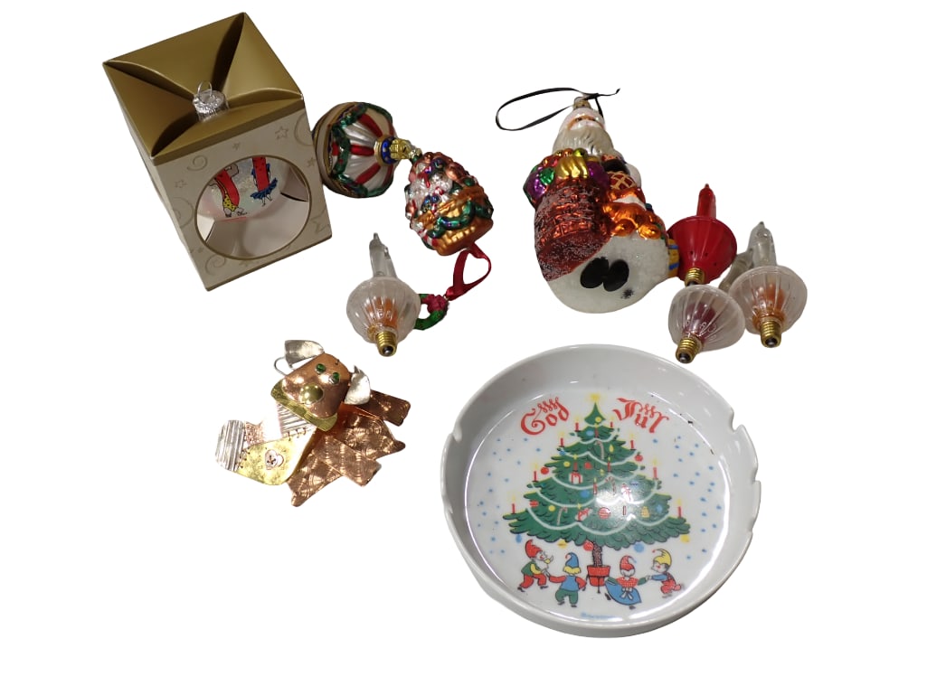 Christmas Ornaments Etc incl Christopher Radko, Vintage Bubble Lights, Superdawg, Glass Ornaments (1 of 10)