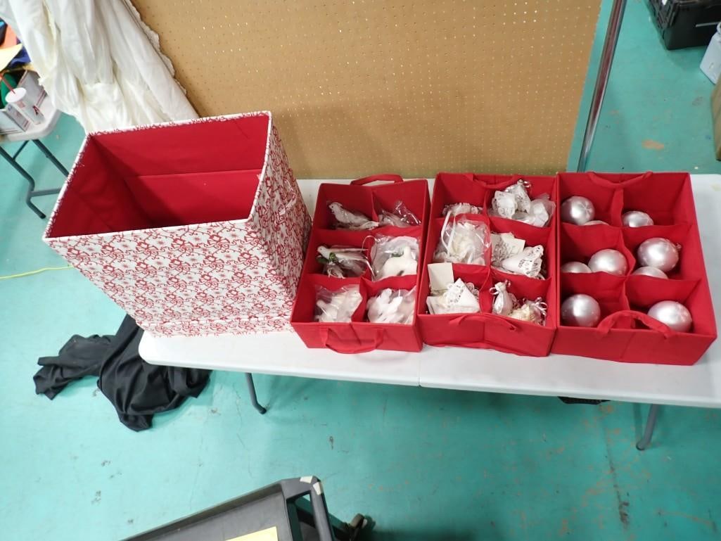 Lot of Vintage Kurt Adler White Christmas Ornaments incl Birds, Glass, and More: Lot of Vintage Kurt Adler White Christmas Ornaments incl Birds, Glass, and More All pictures are considered part of the description and should be examined carefully by bidders. Live Auctioneers is now