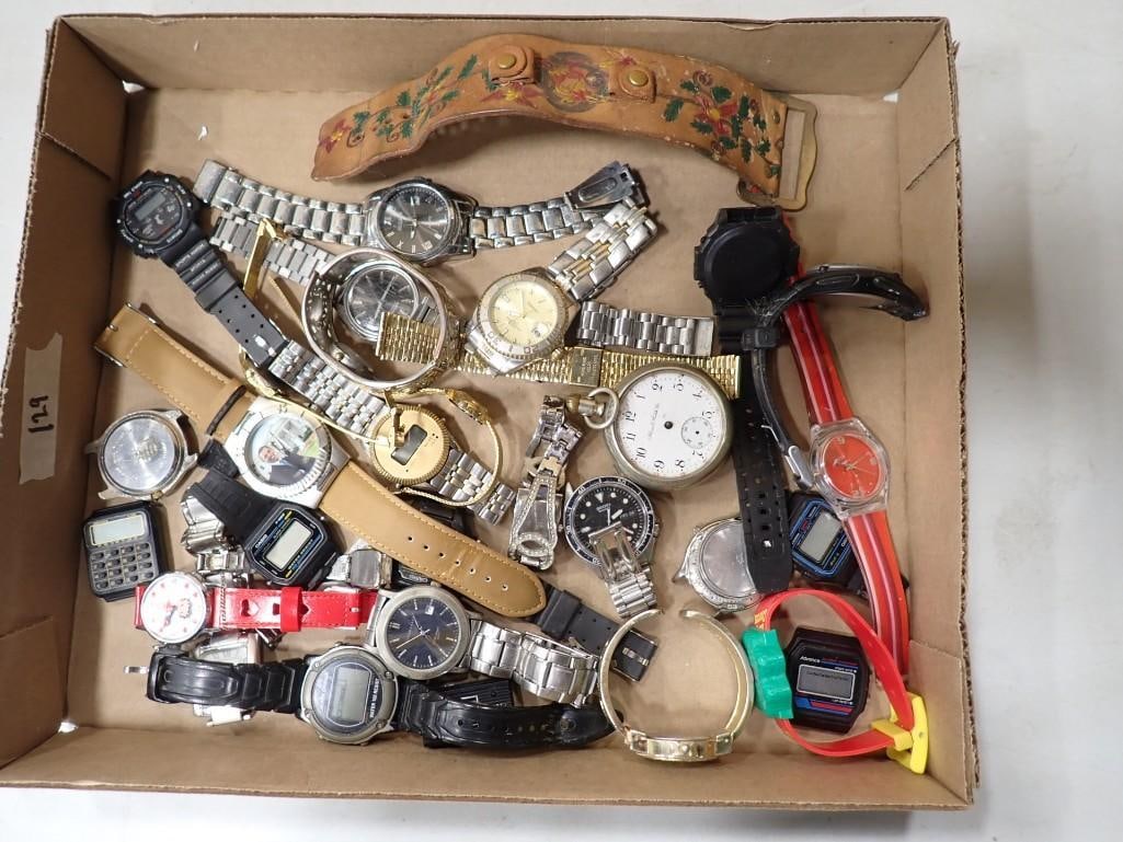 Lot of 25+ Vintage Wrist Watches Mens and Womens for Parts or Repair (1 of 7)