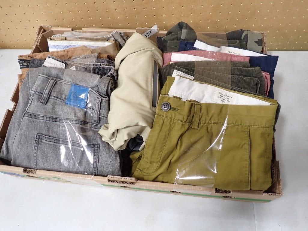 Lot of Mens Pants and More incl J Crew, Club Monaco, Paige, Mugsy, Topman: Lot of Mens Pants and More incl J Crew, Club Monaco, Paige, Mugsy, Topman. 14 clothing items. Nice and clean. Mostly size 31/32 All pictures are considered part of the description and should be 