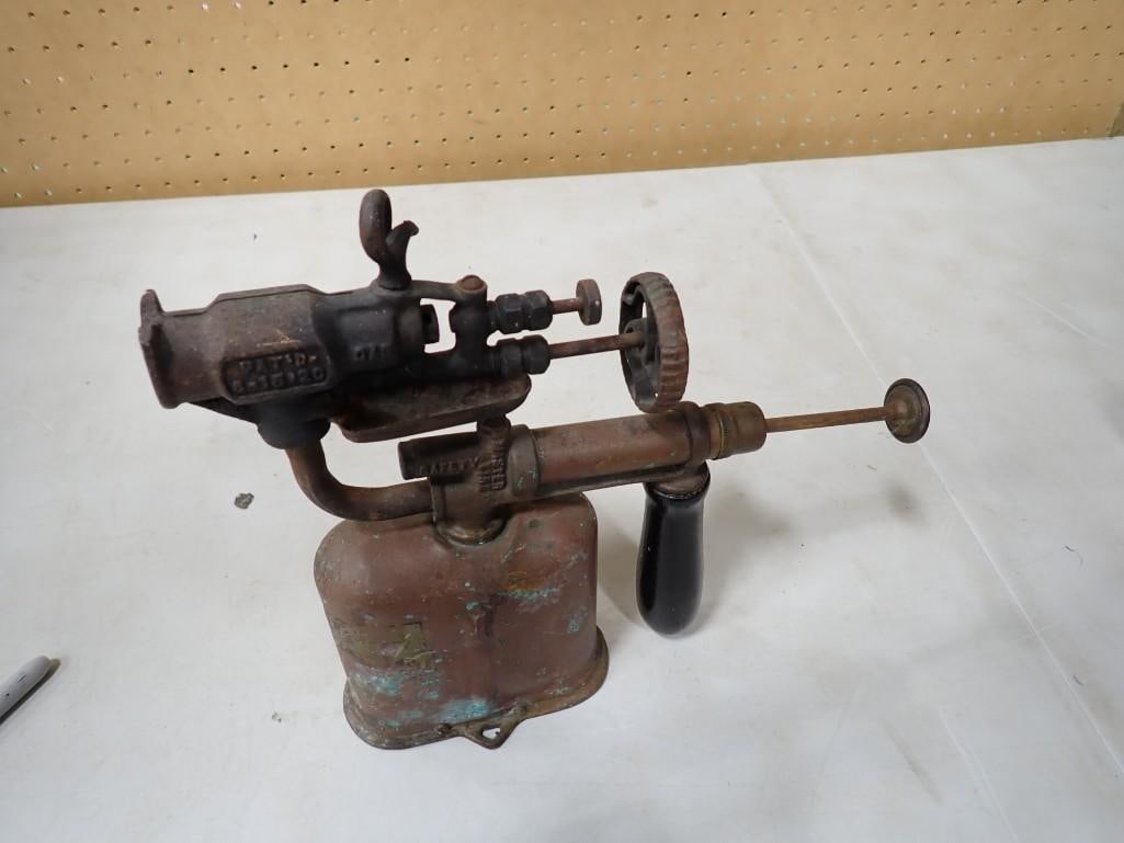 Antique Blow Torch: Antique Blow Torch All pictures are considered part of the description and should be examined carefully by bidders. Live Auctioneers is now offering Live Shipping through them. This is an optional p