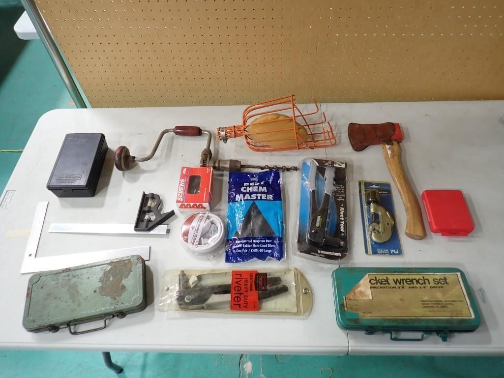 Misc Lot of Tools, Craftsman Bits, Socket Sets, Rivet, & More (1 of 10)