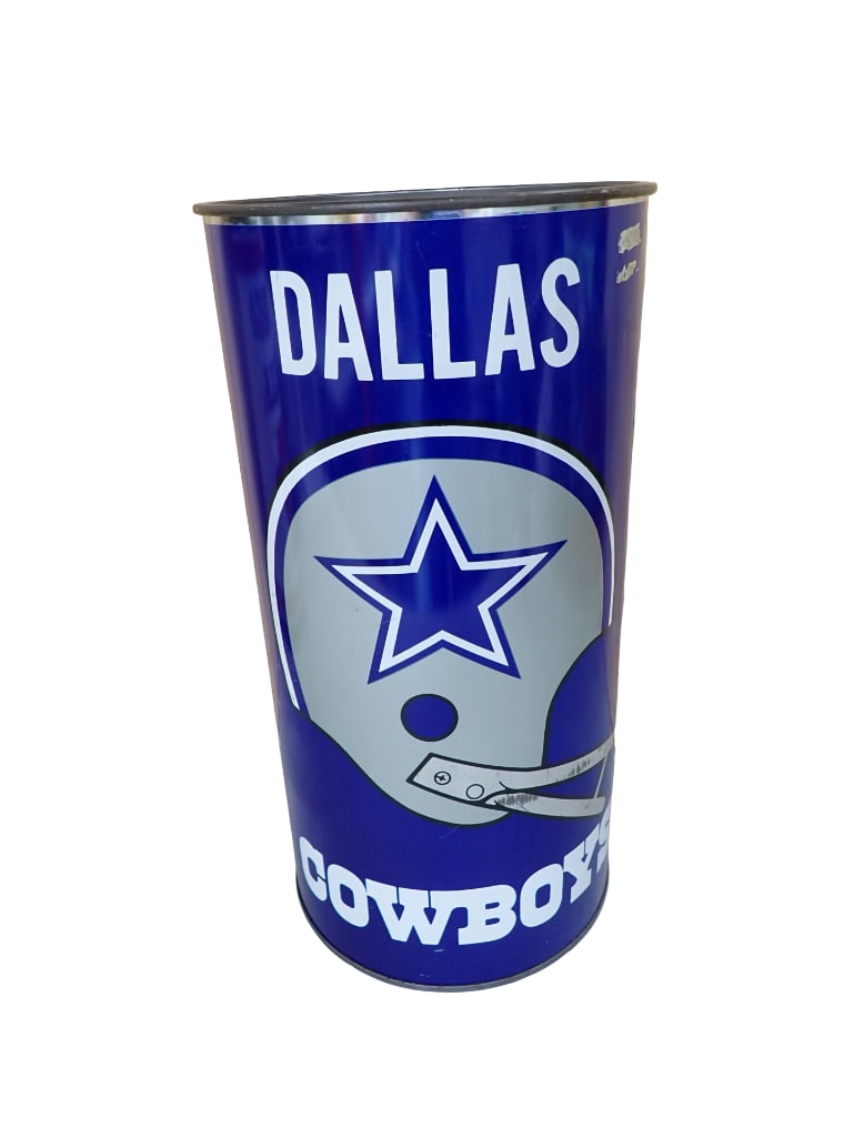 Vintage NFL Dallas Cowboys P&K Trash Can or Wastebasket: Vintage NFL Dallas Cowboys P&K Trash Can or Wastebasket All pictures are considered part of the description and should be examined carefully by bidders. Live Auctioneers is now offering Live Shipp
