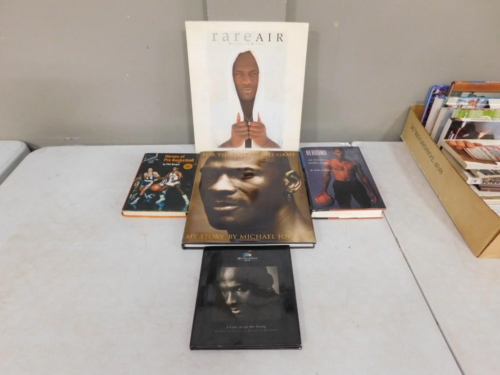 Lot of assorted Michael Jordan and Basketball books: Lot of assorted Michael Jordan and Basketball books All pictures are considered part of the description and should be examined carefully by bidders. Live Auctioneers is now offering Live Shipping thro