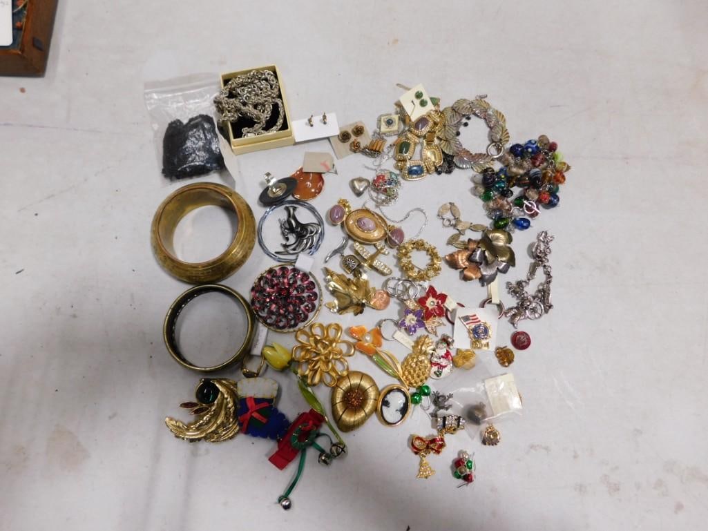 Lot of Assorted Costume Jewelry including Vintage, Brooches, Bracelets, etc. (1 of 5)