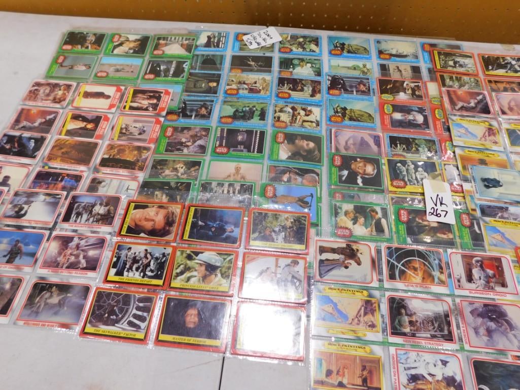 Lot of over 200 Topps 1970's and 1980's Star Wars Trading Cards: Lot of over 200 Topps 1970's and 1980's Star Wars Trading Cards All pictures are considered part of the description and should be examined carefully by bidders. Live Auctioneers is now offerin