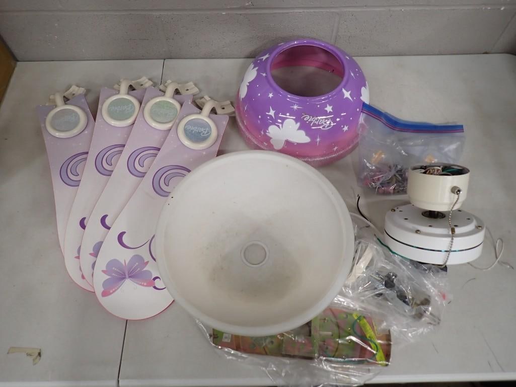 Hunter Brand Barbie Butterfly Ceiling Fan - needs to be put together (1 of 9)