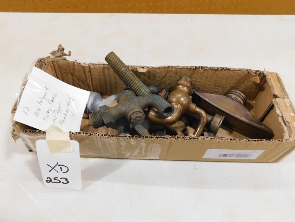 Lot of Vintage and Antique Brass and Copper Plumbing Hardware, etc.: Lot of Vintage and Antique Brass and Copper Plumbing Hardware, etc. All pictures are considered part of the description and should be examined carefully by bidders. Live Auctioneers is now offering Li