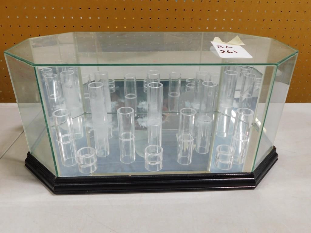Glass and Mirror Display Case with some Acrylic Tubes glued to the bottom (1 of 3)