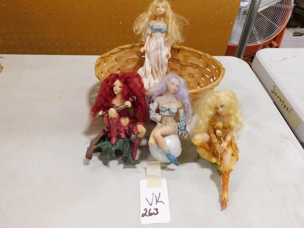 Doll Lot including Ashton Drake Fairies of Enchanted Forest, Disney, etc: Doll Lot including Ashton Drake Fairies of Enchanted Forest, Disney, etc All pictures are considered part of the description and should be examined carefully by bidders. Live Auctioneers is now offeri