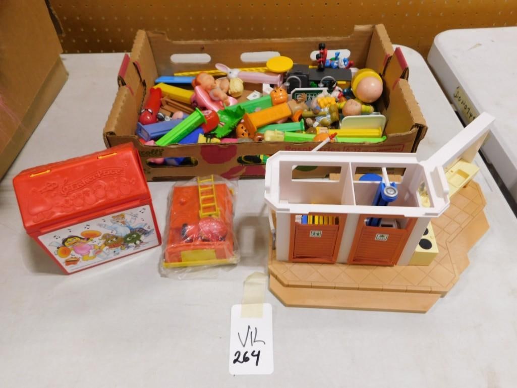 Vintage Toy Lot including Fisher Price McDonald's, Pez Dispensers, Smurf, Figures, etc. (1 of 3)