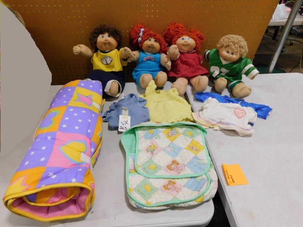 Cabbage Patch Kid Lot including 4 dolls, clothes, accessories, etc (1 of 3)