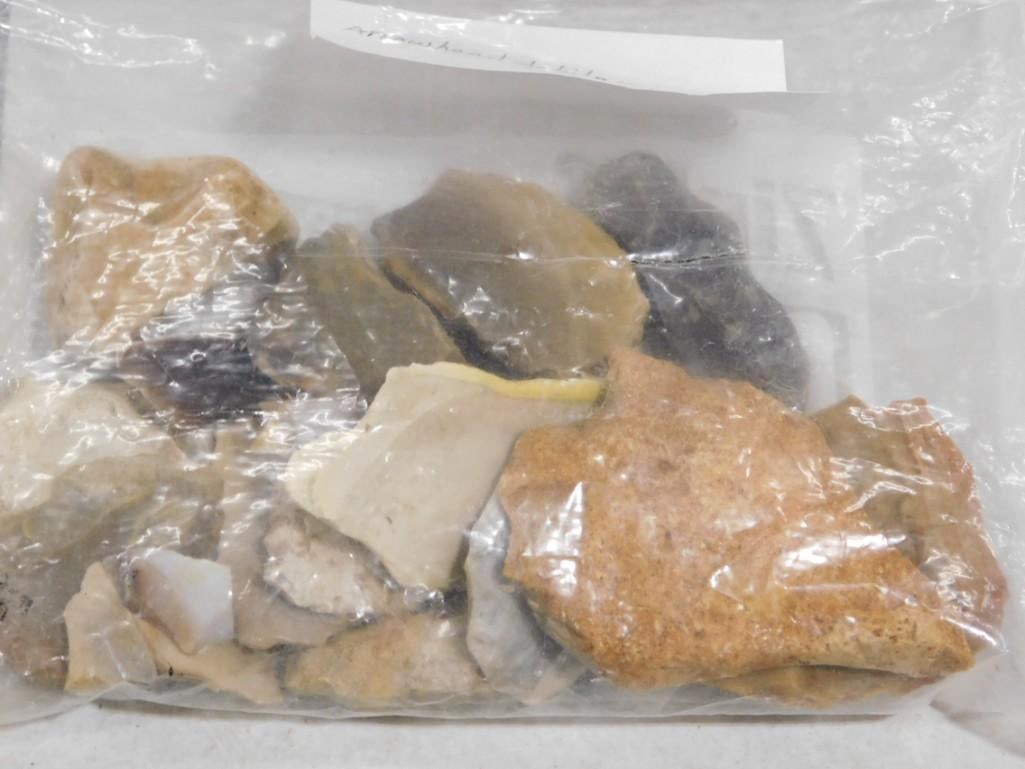 Bag full of Arrowhead Debitage: Bag full of Arrowhead Debitage All pictures are considered part of the description and should be examined carefully by bidders. Live Auctioneers is now offering Live Shipping through them. This is an 