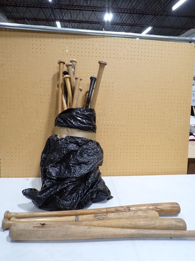 Lot of assorted Wooden Baseball Bats including Vintage - Hillerich & Bradsby, Adirondack, etc (1 of 6)