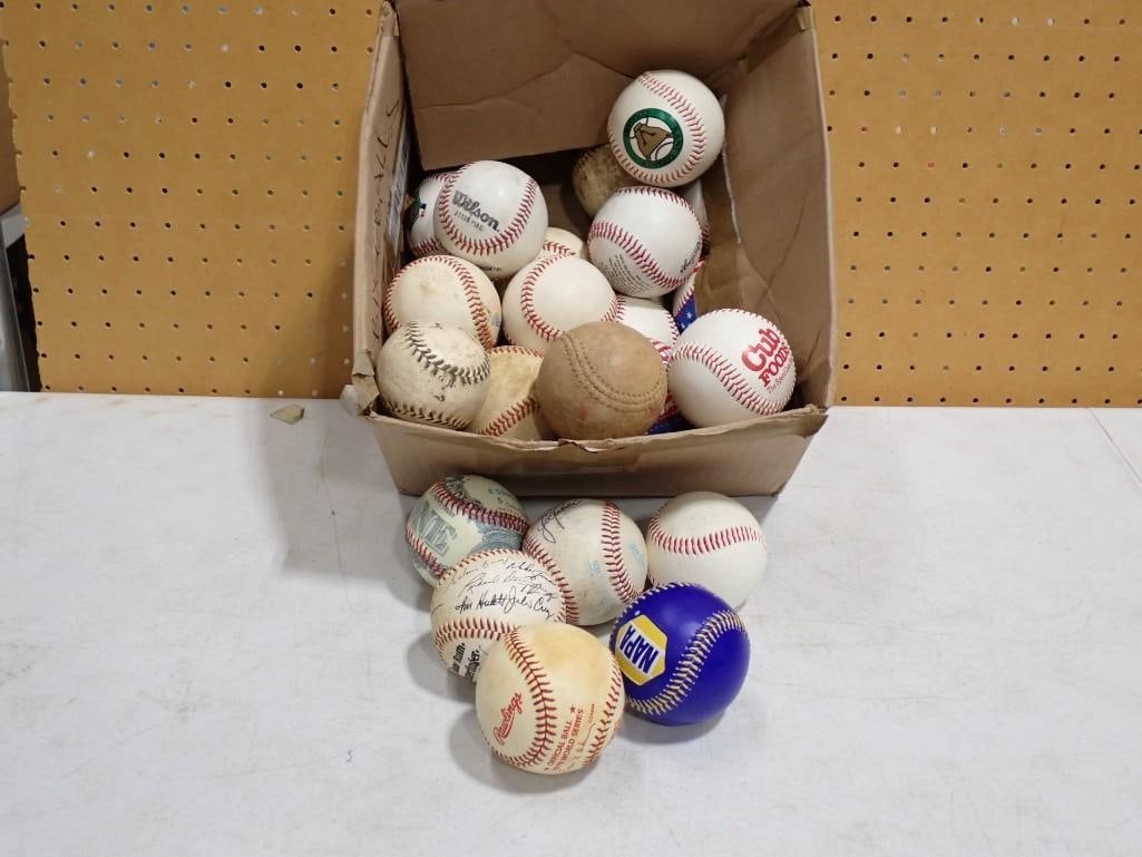 Lot of assorted Baseballs including Autographed, Advertising, Vintage, etc. (1 of 5)