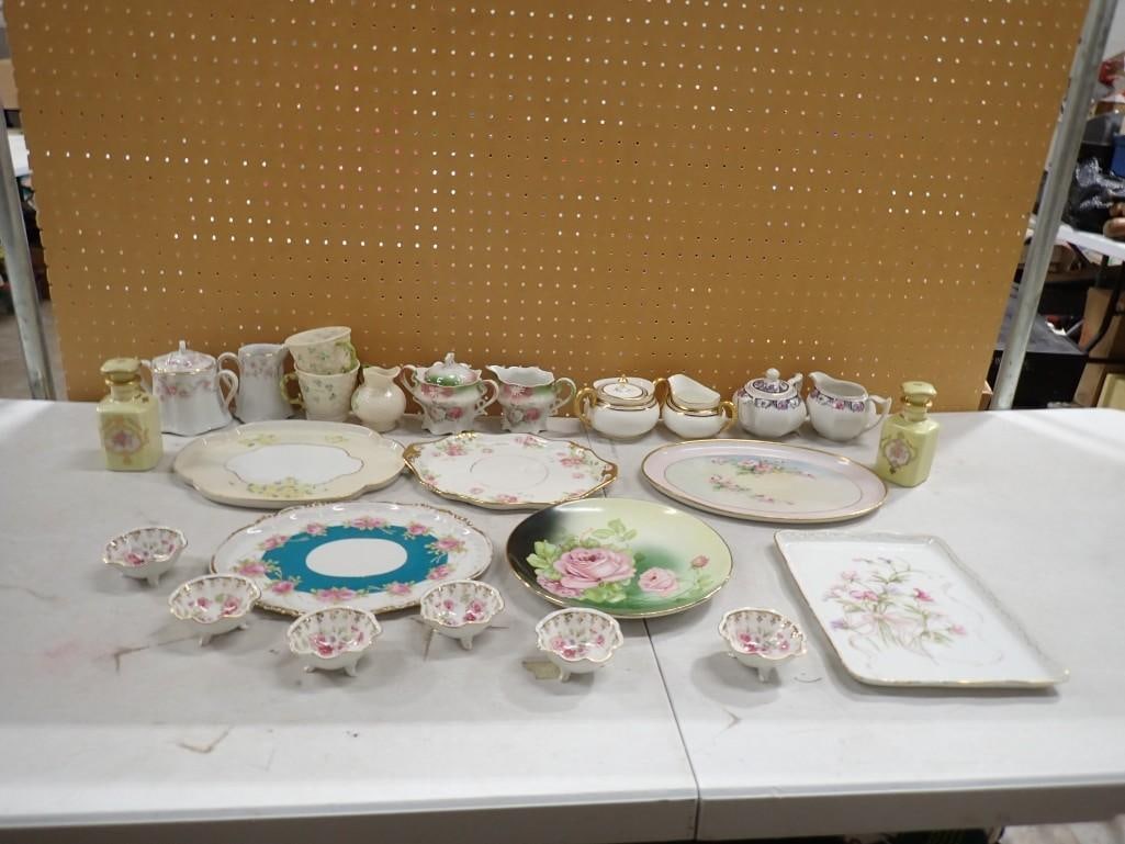 Lot of assorted Dishes - China, Plates, Creamers, Sugar, Hand Painted, Gold Gilt, etc. (1 of 9)
