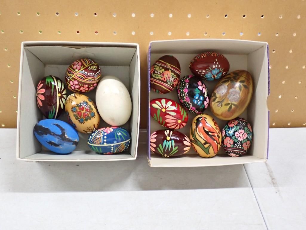 Lot of Hand Painted Decorative Eggs (1 of 4)