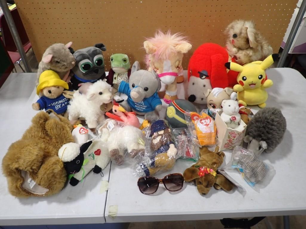 Lot of Plush Toys incl Pokemon Pikachu, Paddington Bear, Etc (1 of 9)
