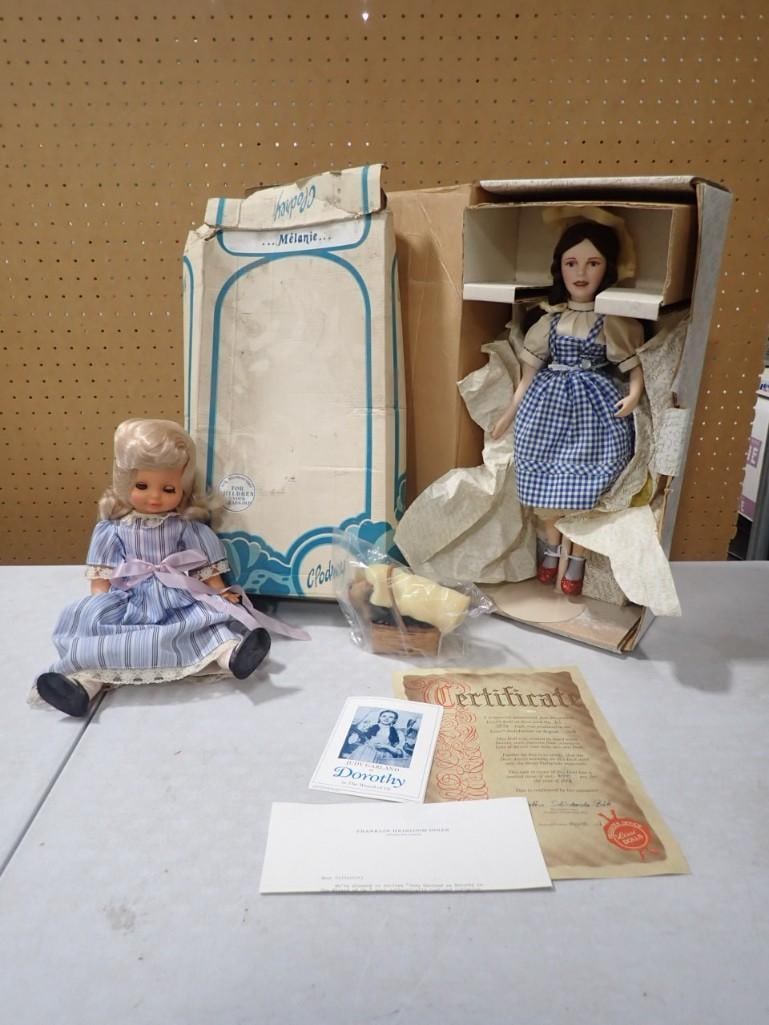 Dorothy from The Wizard of Oz Doll by Franklin Heirloom Dolls and Melanie Doll (1 of 10)