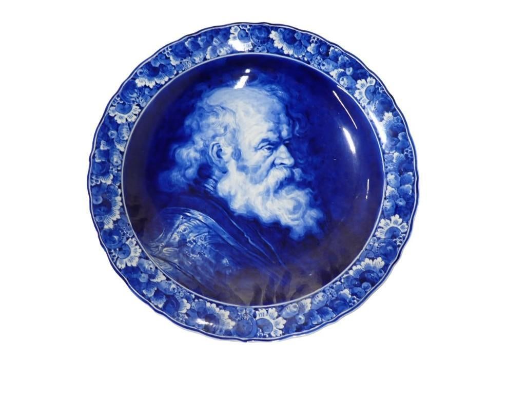 Royal Delft Pottery Old Man Portrait Large Plate or Charger (1 of 6)