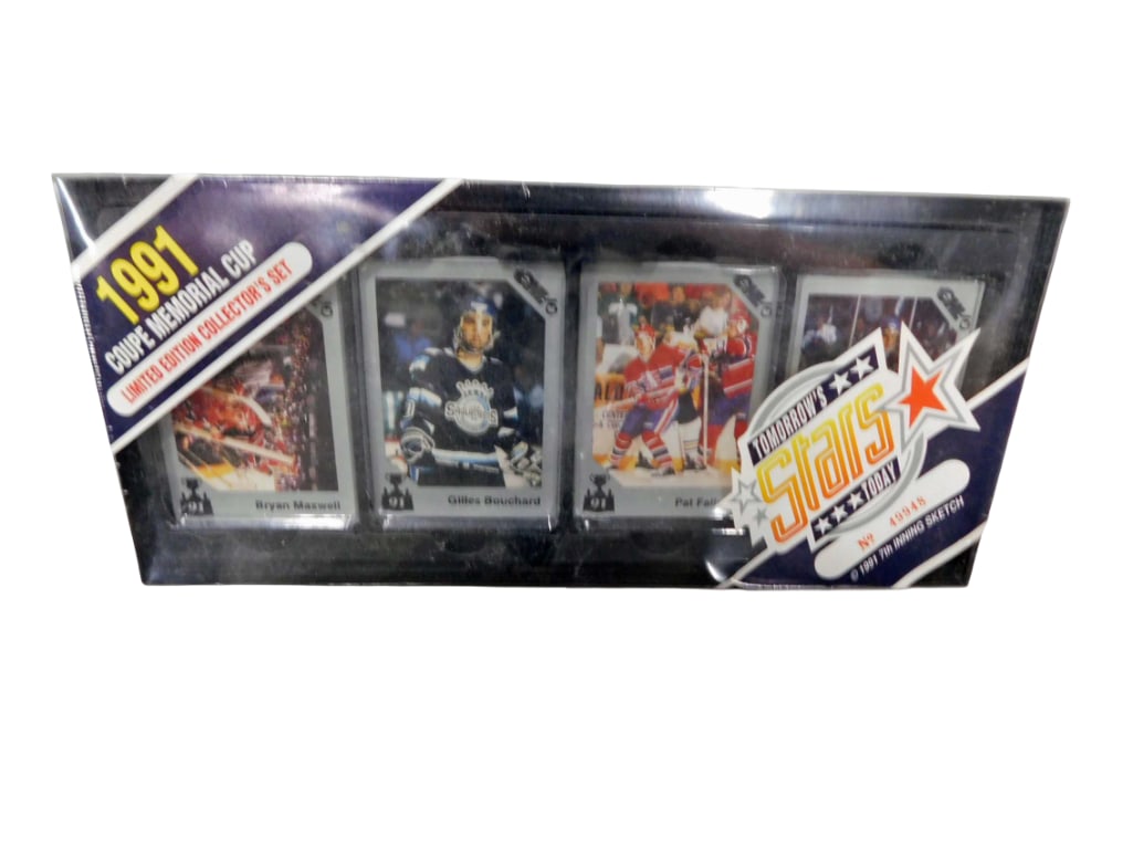 Sealed 1991 Coupe Memorial Cup Limited Edition Collector's Set Hockey Cards Tomorrow's Stars Today: Sealed 1991 Coupe Memorial Cup Limited Edition Collector's Set Hockey Cards Tomorrow's Stars Today All pictures are considered part of the description and should be examined carefully by bidde