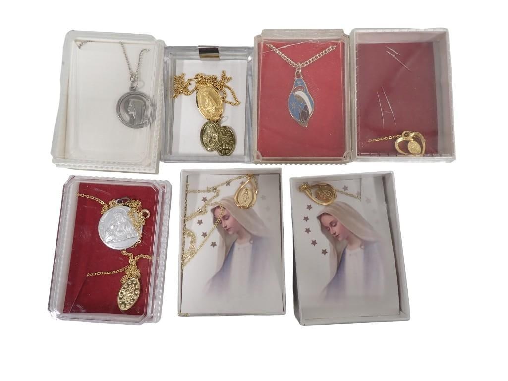 Group of religious jewelry; Eight medals all blessed at the National Shrine of our Lady of the Mirac (1 of 9)