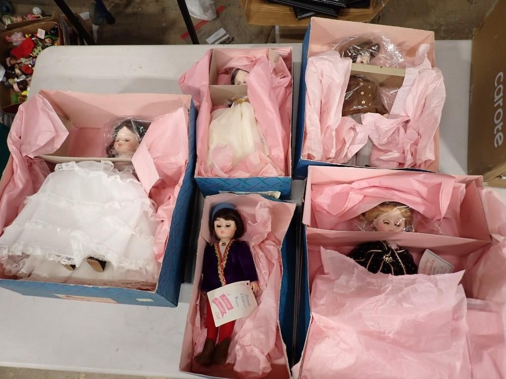 5 Madam Alexander Dolls including Jane Pierce First Lady Series, Laurie 1326,Romeo 1360 Juliet 1370 (1 of 11)