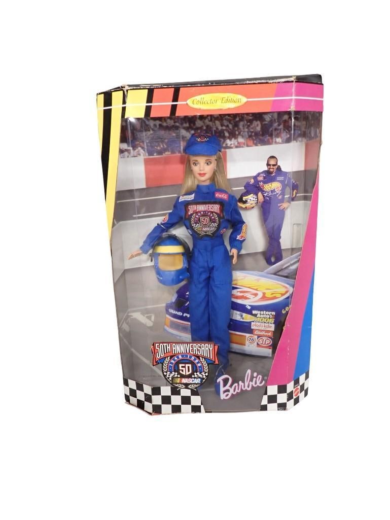 50th Anniversary Nascar Barbie Doll Collector Edition New in Box: 50th Anniversary Nascar Barbie Doll Collector Edition New in Box All pictures are considered part of the description and should be examined carefully by bidders. Live Auctioneers is now offering Live 