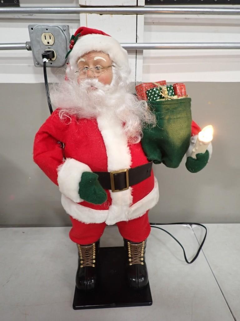 Lighted Christmas Santa Claus: Lighted Christmas Santa Claus All pictures are considered part of the description and should be examined carefully by bidders. Live Auctioneers is now offering Live Shipping through them. This is an o