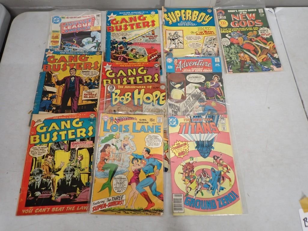 Lot of Vintage Comic Books incl Superman's Girl Friend Lois Lan, Gang Busters, The New Teen Titans, (1 of 7)