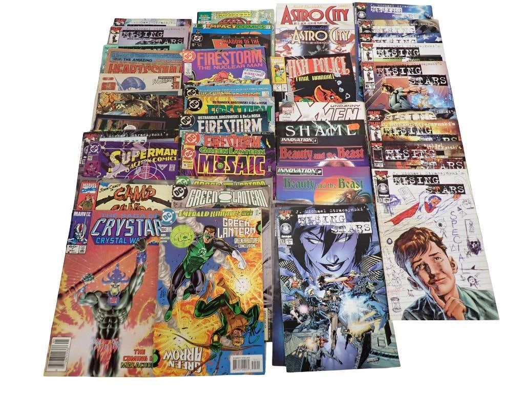 Lot of Comic Books incl Uncanny X-Men, Rising Stars, Green Lantern, Superman in Action Comics, Fires (1 of 6)