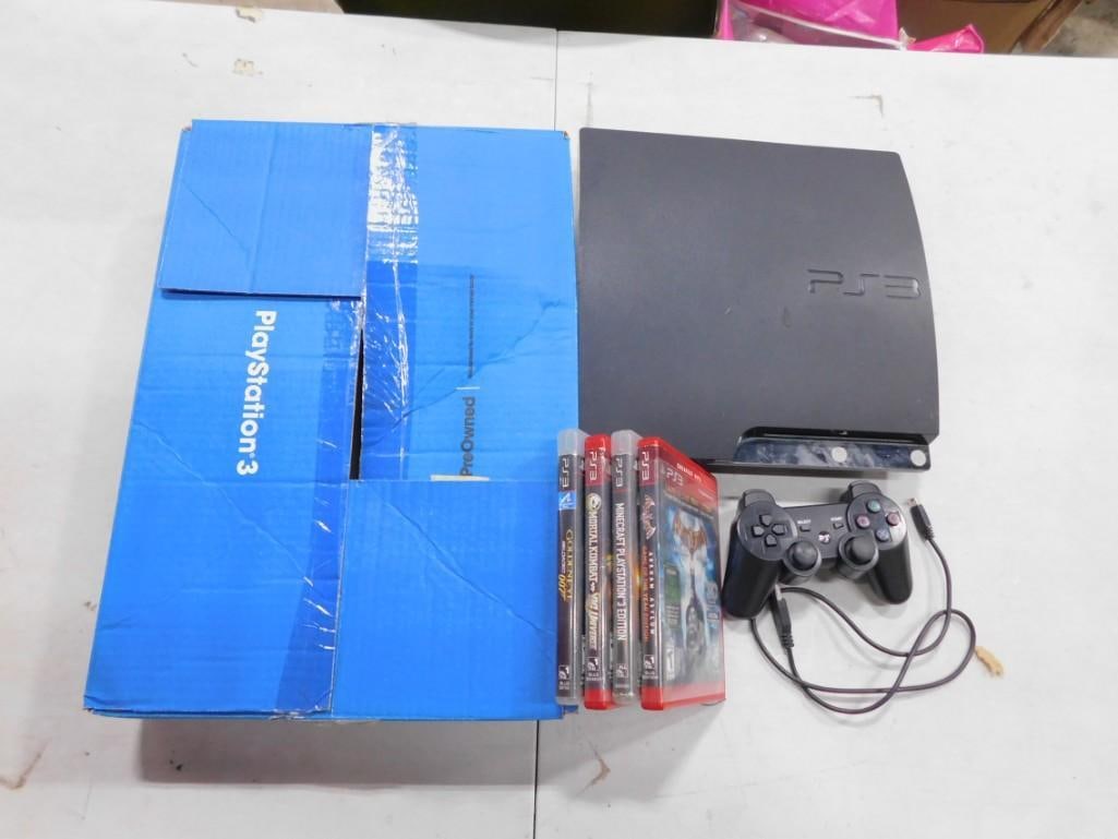 Sony PlayStation 3 Game System with Box, Controller, Some Games - Untested (1 of 5)