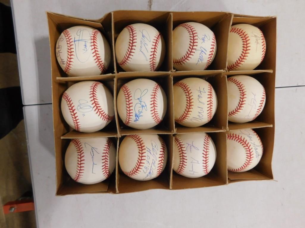 Lot of 12 Autographed Chicago Cubs Baseballs including Grace, Santo, Wood, Williams, Girardi, etc. (1 of 4)