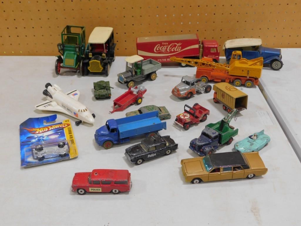 Cars, Trucks, Space Shuttle, etc. Lot mostly Vintage.  Includes Coca Cola, Police, Construction Texa (1 of 7)