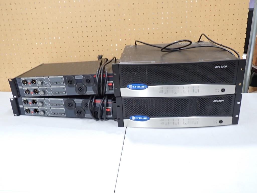 Two Crown CTs 8200 power 8 Channel amplifiers and Two Apogee P-10RV active crossover signal processo (1 of 8)