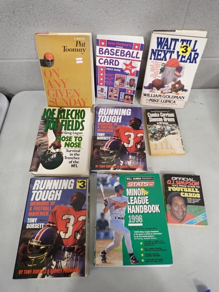 Lot of Sports Books incl Running Tough, Wait Till Next Year, On Any Given Sunday, Nose to Nose, (1 of 7)