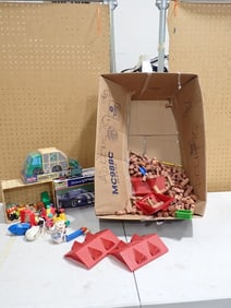 Toy Lot including Lincoln Logs, Melissa and Doug Garbage Truck, Revell Monogram Dodge Viper, etc