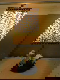 Vintage 1950's Du Barry MCM Blue Poodle Lamp - it works! Roughly 22" Tall including Lamp Shade