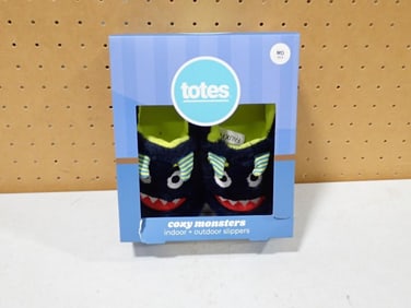 Pair of Totes Cozy Monsters Indoor Outdoor Slippers