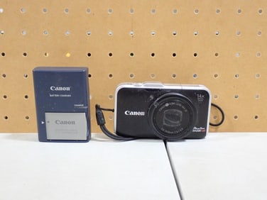 Canon SX230HS 12.1 MP Digital Camera with Charger and 2 Good Batteries
