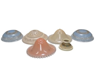 Antique Light Fixtures - mostly colored glass