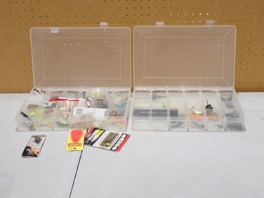 Fishing Tackle Boxes loaded with Tackle, Spoons, Crankbaits, etc
