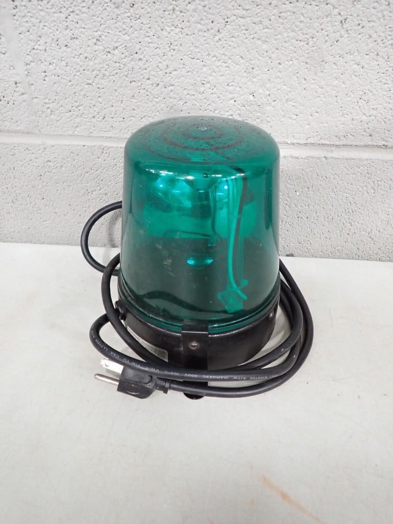 Chauvet YA-145 Green Revolving Police Beacon Emergency Light with 110 V AC Plug - it works (1 of 7)