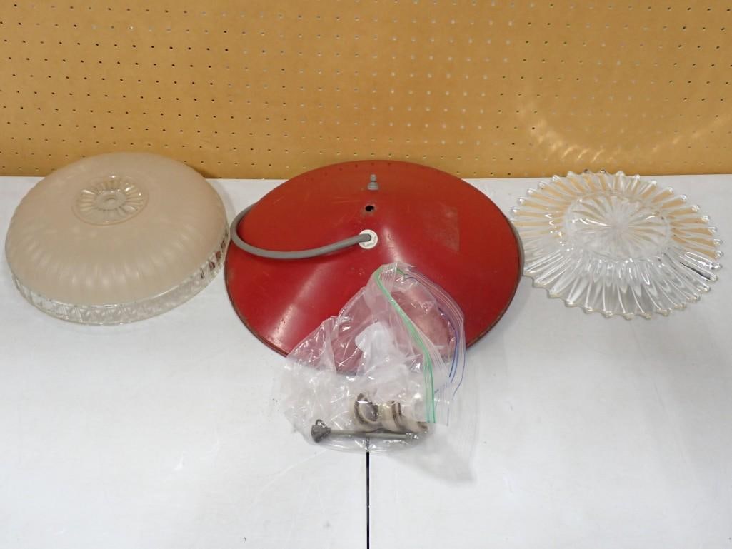 1910's Light Shade, Sputnik era Ceiling Light, Art Deco Light Shade (1 of 6)