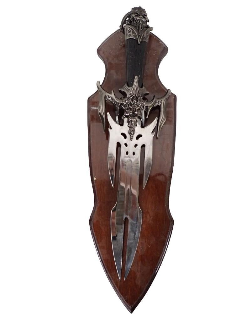 Kit Rae Umethar: Talisman of the Anath Fantasy Dagger or Knife with Wood Wall Hanger (1 of 6)