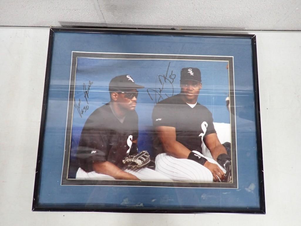 Framed Tim Raines and Frank Thomas Signed Print with COA (1 of 6)