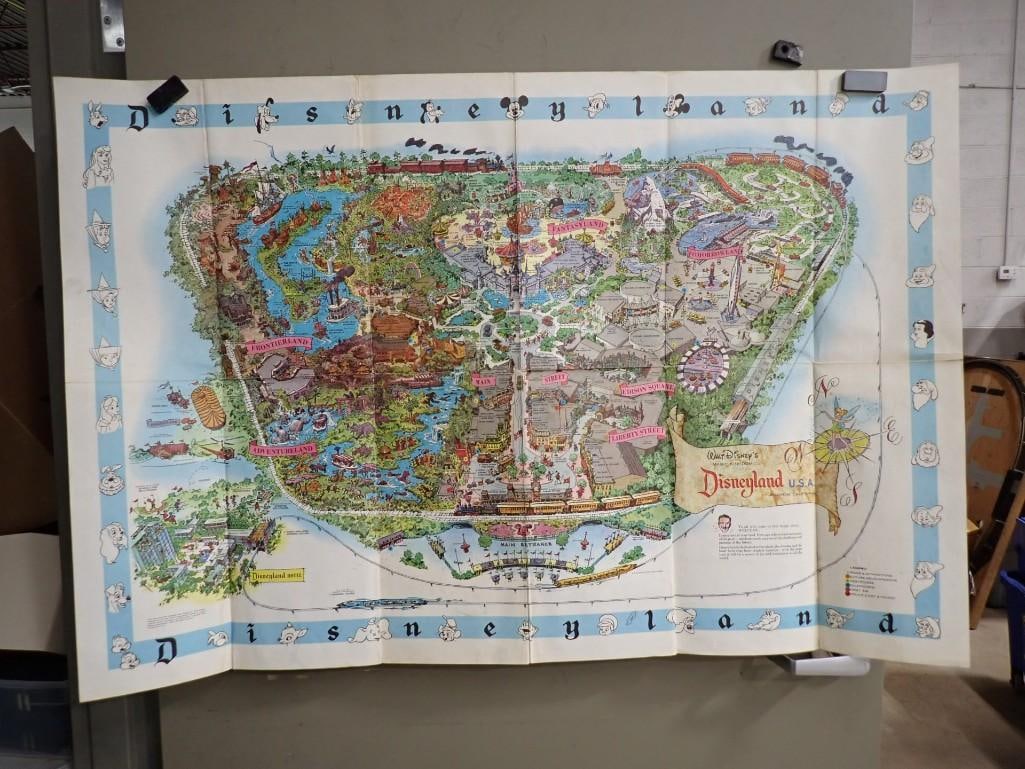 Vintage Walt Disney Disneyland Map with 1962 Copyright (1 of 11)
