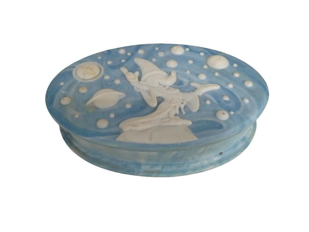 Vintage Teal Walt Disney Mickey Mouse Fantasia Jewelry Box (1 of 8)