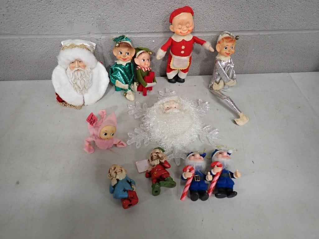 Christmas Lot including Elves, Santa, Vintage, Ornaments, etc: Christmas Lot including Elves, Santa, Vintage, Ornaments, etc All pictures are considered part of the description and should be examined carefully by bidders. Live Auctioneers is now offering Live Shi